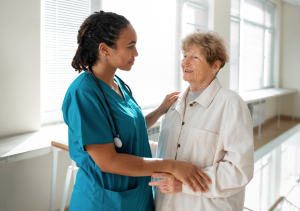 Doctor and patient together